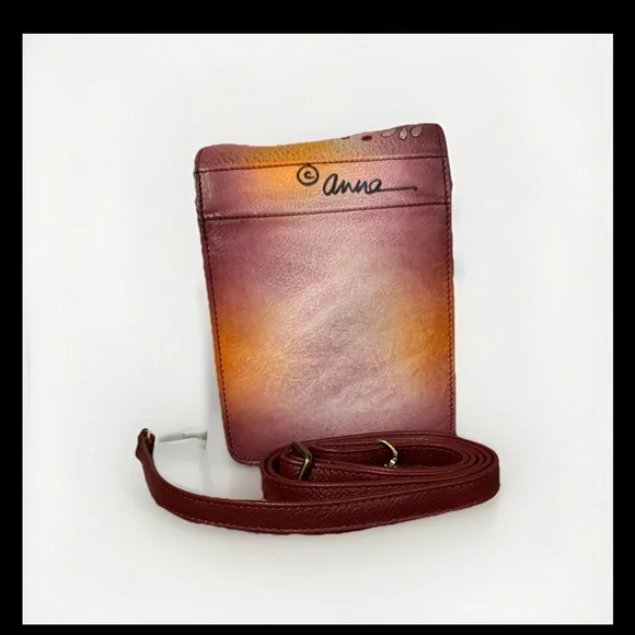 Anuschka Red Leather Crossbody Bag - Picture 3 of 8